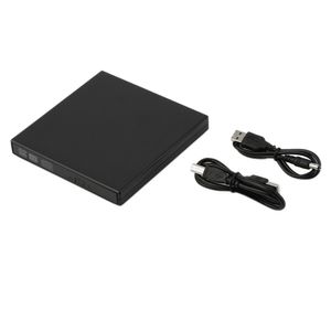 Freeshipping Super Slim USB 2.0 Masterizzatore CDRW DVDRW DVDRAM esterno per PC portatile Promozione Bianco Nero