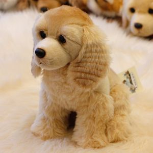 Kvalitet Mjuk Realistisk Animal Cocker Spaniel Plush Toy Fyllda husdjur Djur Djur Docka Kids Presentbil DECO 21X15X25CM DY50130