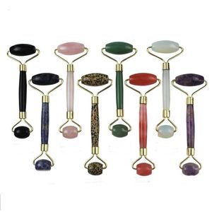 New Jade Face Massage Roller 8 Colors Natural Face Massager Facial Eye Neck Body Massage Beauty Tool Maquiagem