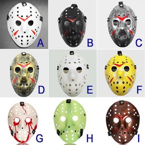 Jason máscara 9 cores face completa máscara assassina antiga jason vs sexta