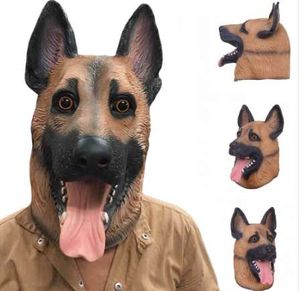 Assustador lobo cão látex máscara respirável novidade face feia máscara halloween mascarada máscara fantasia vestido festival partido decoração