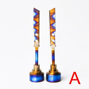 Anodize 14mm18mm 2in1 Gr2 Titanyum karbonhidrat kapağı, kılıç ve 1 açılı delikli 22mm satış dab teçhizatlarında tüm kaseye uyuyor