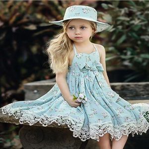 2018 Moda Estate Ragazze Abiti Abito da festa Bambini Abito in pizzo Abiti eleganti per bambina Abiti casual per bambini per ragazze Abbigliamento 3 colori