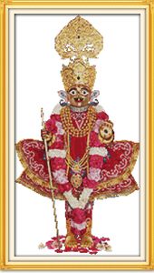 Dio indiano Religione decori dipinti, ricamo a punto croce fatto a mano set di cucito contati stampa su tela DMC 14CT / 11CT