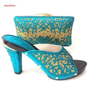 Afrikanische Schuhe und passende Taschen Italienische Schuh und Tasche für Party in Frauen Hohe Qualität Afrikanische Hochzeit Schuhe und Taschen A1-25