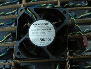 Foxconn 60 * 60 * 25 PVA060G12H DC12V 0.35A FOUR WIRE PWM Speed ​​Control 6cm fläkt