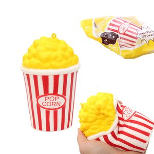 Giocattoli per bambini Kawaii Carino Squishy 12cm Popcorn Soft Cinghie per telefono a crescita lenta Ciondolo Crema Profumato Spremere Torta Pane Giocattoli per bambini Regalo all'ingrosso