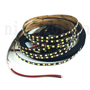 12V 2835 LED 스트립 라이트 플렉시블 테이프 리본 좁은 5mm 폭 5m 600LEDS 비 방수 블랙 PCB 120LEDS / M 16.4FT