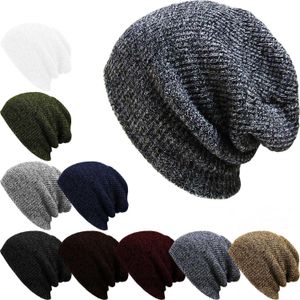 Sticka Mäns Kvinnors Baggy Beanie Oversize Winter Warm Hat Ski Slouchy Chic Crochet Stickad Cap Skull B274