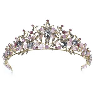 Bridal Crown Flower Bride Hair Jewelry Crystal Tiara Princess Crown Wedding Hair Accessories Handmade hair jewelry