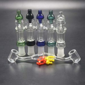 CSYC NC015 Smoking Kit Oil Rig Mini Glass Hand Pipe Dab Rigs With 45 Degree Quartz Banger Nail Water Bongs