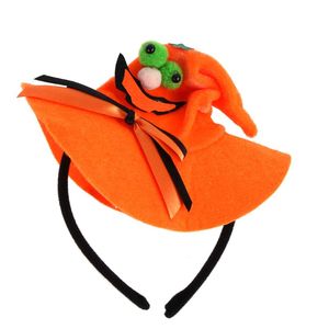 Wholesale baby look style for sale - Group buy 1pc Halloween Party Funny Orange Pumpkin Cap Look Style Head Decor Hair Clasp Baby Kids Children Halloween Party Headwear