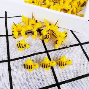 100 pcs lot Bees Push Pins Decorative Thumb Tacks Colorful for Feature Wall, Whiteboard, Corkboard, Photo Wall