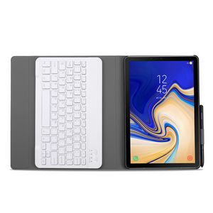 Funda de cuero de PU de cubierta de teclado desmontable ligero para Samsung Galaxy Tab A 10.5 2018 T590 T595 T 597 SM-T590 Tablet + Stylus