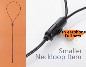 EDIMAGE High Quality mini Loopset Neckloop and 2x batteries work with GSM Earphone Earbud Built-in MIC