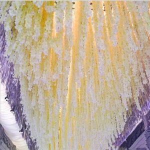 Ekskluzywny Sztuczny Jedwab Kwiaty Wisteria Dla DIY Wedding Arch Square Rattan Symulacja Kwiaty Dom Wall Wiszący Wiszący