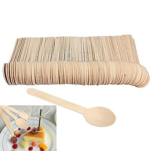 5000pcs Mini Wooden Spoon Ice Cream Spoons Wedding Parties Banquets Disposable Wooden Crafting Cultery Utensils SN413