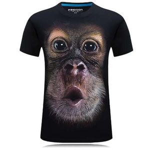 Sommer männer marke kleidung Oansatz kurzarm tier T-shirt affe/löwe 3D Digital Gedruckt T hemd Homme große größe 5xl