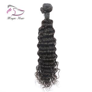 Gorący Sprzedawanie Natural Color Włosy Uwagi Brazylijski Głębokie Wave Human Hair Extensions 100Gram na sztukę Remy Wiązki