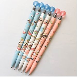 H13 3X 귀여운 가와이 초밥 프레스 자동 기계 연필 쓰기 학교 사무실 공급 학생 문구 0.5mm