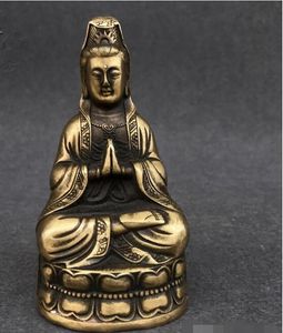 Commercio all'ingrosso - Piccoli ornamenti Guanyin Buddha in rame puro Guanyin ha inviato gioielli Feng Shui a casa sub-sicuri