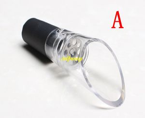 100 adet / grup Kırmızı Şarap Havalandırıcı Plastik Şarap Pourer Spiral Decanter Dökün Dökün ile Lastik Şişesi Tıpa Şarap sihirli hızlı ayık