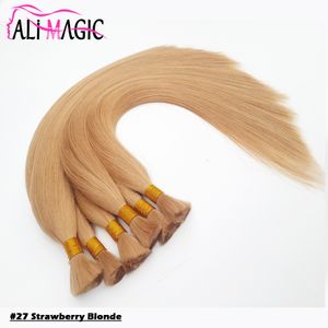 Erdbeerblondes Echthaar zum Flechten, 18 Zoll, 20 Zoll, 22 Zoll, 24 Zoll, Remy, gerade, europäisches Haar, 100 % natürliches Rohhaar, #22, #27, 12 Farben optional