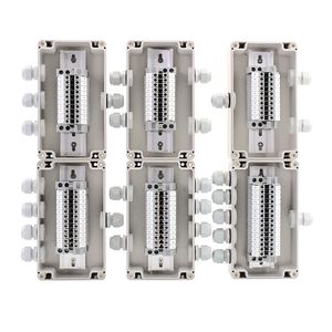 Wodoodporna skrzynka przyłącza do obudowy elektrycznej 158 * 90 * 60mm z blokami zacisków szyn DIN