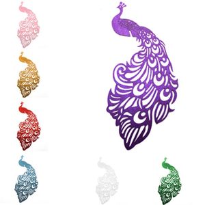 Peacock Card Party Supplies Wine Glass Cards Wedding Decoration Laser Cut Escort Cup Tricks Craft Table Decor Baby Shower