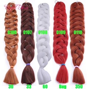 82 pollici Long Jumbo Box Trecce Capelli Crochet Trecce Xpression Treaiding Estensione dei capelli Kanekalon Capelli sintetici per treccia 165g Marley Twist