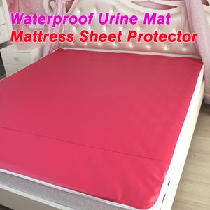 Pu Leather Waterproof Mattress Sheet Protector Pad Cover Bed Washable Adults Children Kids Faux Leather Waterproof Urine Mat