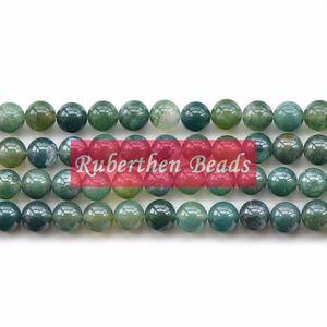 NB0012 Natural Moss Agates Beads Wholesale DIY Bracelet Beads Trendy Quantity Loose Stone 8 mm Round Beads for Make Jewelry