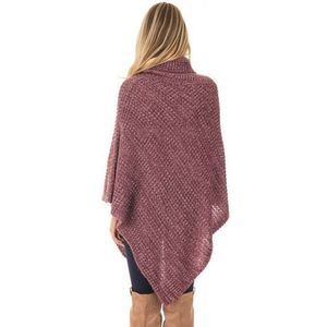 Women's Sweaters Plus Size Women Fashion Autumn Batwings Sweaters Cloaks Poncho Turtleneck Capes Loose Button Knitted Irregular Sweater Pullovers