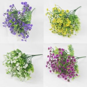 10st 7 konstgjorda pvc gypsophila blommor bukett för bröllopsfest hem semester plats dekoration bukett diy gör