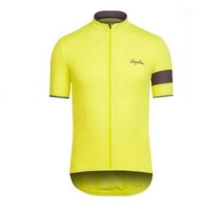 Rapha Team 2021 Sommar Mens Kortärmad Cykling Jersey Mountain Bike Toppar Quick-Dry Racing Shirt MTB Cykel Uniform Outdoor Sportswear Y21041030
