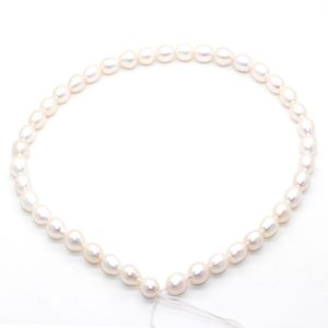 Fashion Charm Jewelry Natural Fresh Water 8-10mm Oval Pearl 42st Loose Pearl String