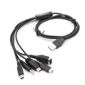 5 in 1 Charging Cable for Wii U NEW 3DS LL DSi XL DSL DS Lite PSP 1000 2000 3000 GBA SP Game Charger Power Cord High Quality FAST SHIP