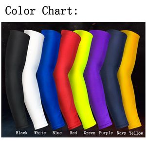8 solid color cycling sleeve baseball Outdoor Sport Stretch Arm Sleeve Extended armband cycling compression sleeve