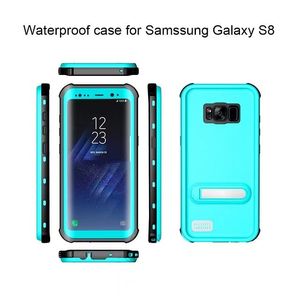 Custodie per telefoni cellulari impermeabili per Samsung Galaxy S8 PLUS IP68 Redpepper Dot antiurto a 360 gradi Proteggi la copertura posteriore del cavalletto