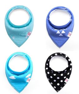 European and American baby saliva towel cotton bib 4 pieces new ins explosion baby bib double triangle Free shipping