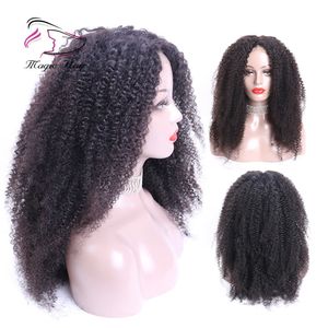 아프로 킨키 컬리 360 레이스 프론트 가발 흑인 여성을위한 브라질 레미 헤어 인간의 머리카락 가발은 미리 머리카락으로 뽑아 냈다.