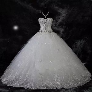 Rendas rhinestone vintage plus tamanho vestido de noiva lace up vestidos nupciais robe de mariage qc1095