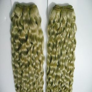 #613 Bleach Blond Hair 2 Bundles 8-28 cal Brazylijskie dziewicze Remy ludzkie włosy Blond Virgin Hair 200g 2pcs Duble Weft