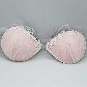 Women Sexy Lace Embroidery Bra for Wedding Bikini Push Up Silicone Bralette Backless Strapless Invisible Bras