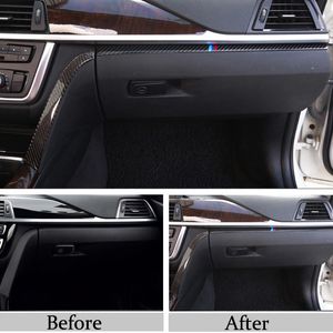 Kolfiber klistermärke bilstyling interiör copilot handske box handtag dekoration omslag trim klistermärken för BMW 3 4 serie 3GT F30 F31 F1841