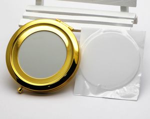 Specchio compatto pieghevole in oro bianco 70mm con adesivo epossidico in resina M070KG 500 pezzi / lotto