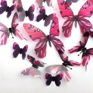 18pcs/set New Qualified Wall Stickers Decal Wall Stickers Home Decorations 3D Butterfly Rainbow PVC Wallpaper for living room