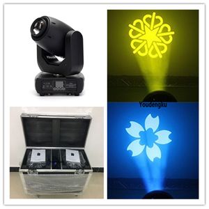 2 peças com Flycase Dupla rodas Gobo 150W LED Dresshead Luz LED 150 Watt Spot Moving Head Stage DJ Light