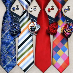 Snabbfrakt Mens Ties Set Wholesale Classic Designer Fashion Slips Set Hanky ​​Cufflinks Silk Ties Woven Gravata Business Wedding Casual