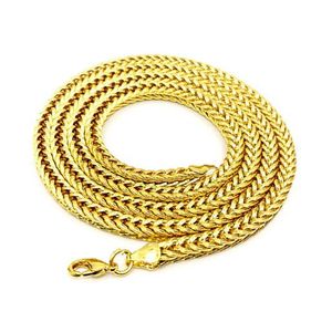 Men's 18k gold plated HipHop hip-hop tail chain snake necklace men and women accessories